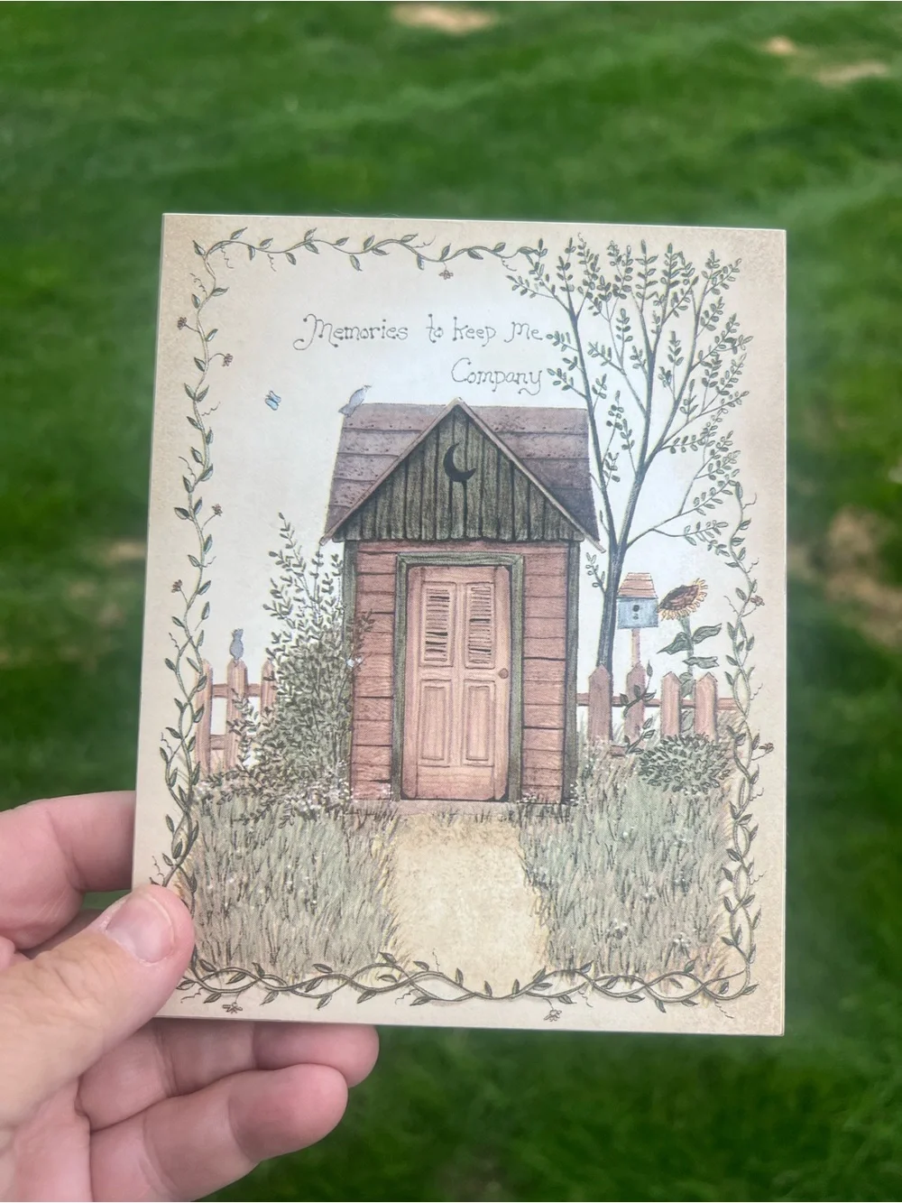 Country Outhouse Wall Art Print - Rustic Home Accent set